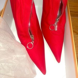 Public Desire Red Boots Size: UK 5/US 7